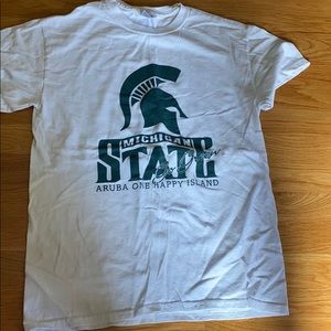 Michigan state Aruba tshirt